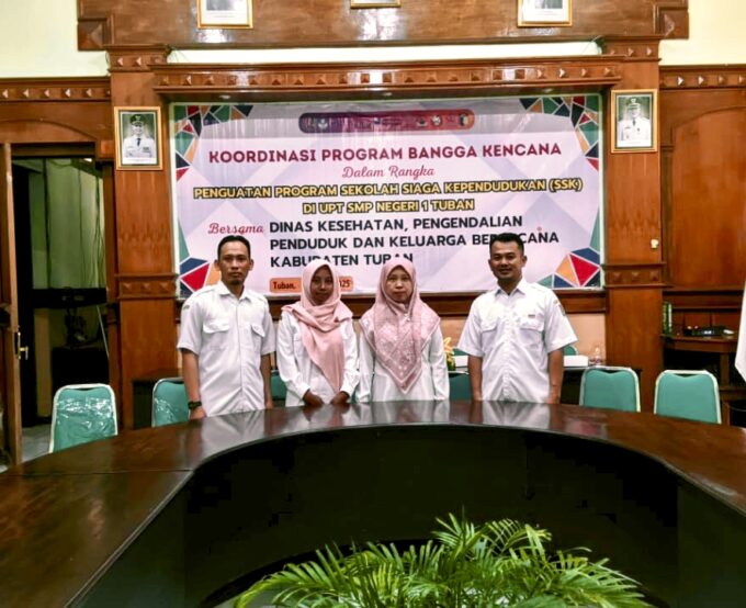 UPT SMPN 1 Montong melakukan koordinasi program Bangga Kencana dalam rangka penguatan program Sekolah Siaga Kependudukan di UPT SMPN 1 Tuban